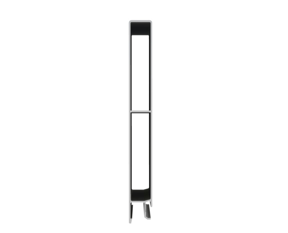profil burtowy dolny 200 mm aluminium anodowane przekrój