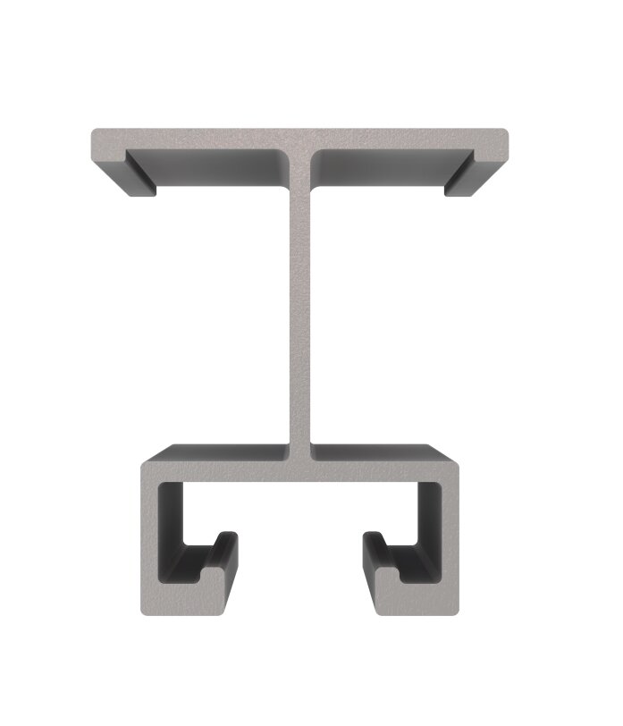 Profil poprzeczki aluminiowej 70 mm do zabudów pojazdów użytkowych