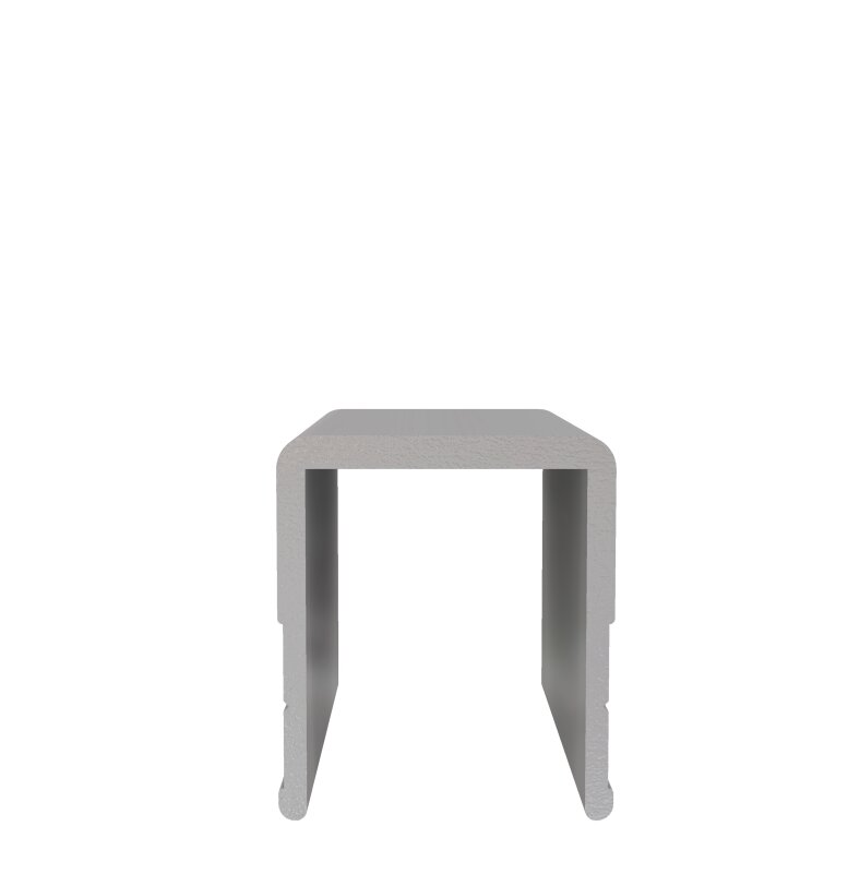 Profil aluminiowy zamykający kształt litery h anodowany