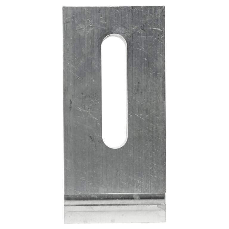 Zworka aluminiowa prostokątna z otworem do mocowania ram