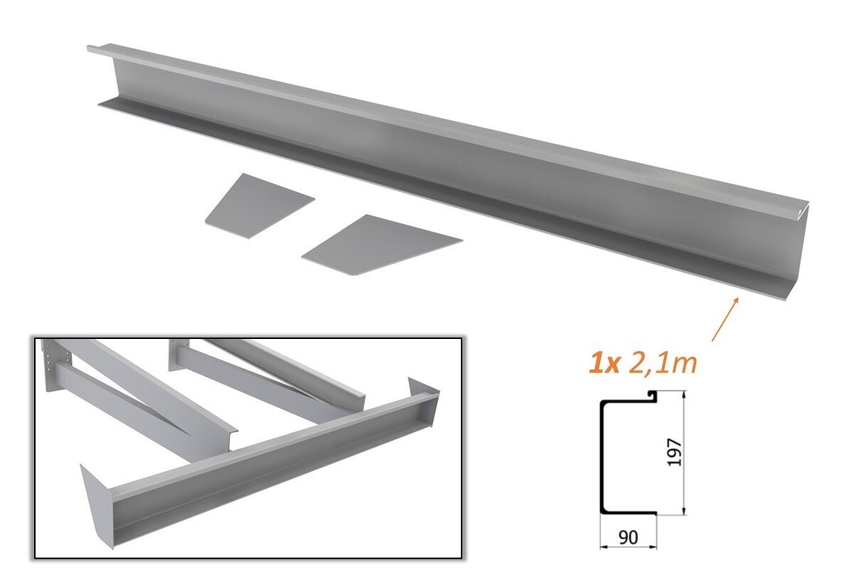 metalowy zderzak do lawety zestaw montażowy Profilpol System