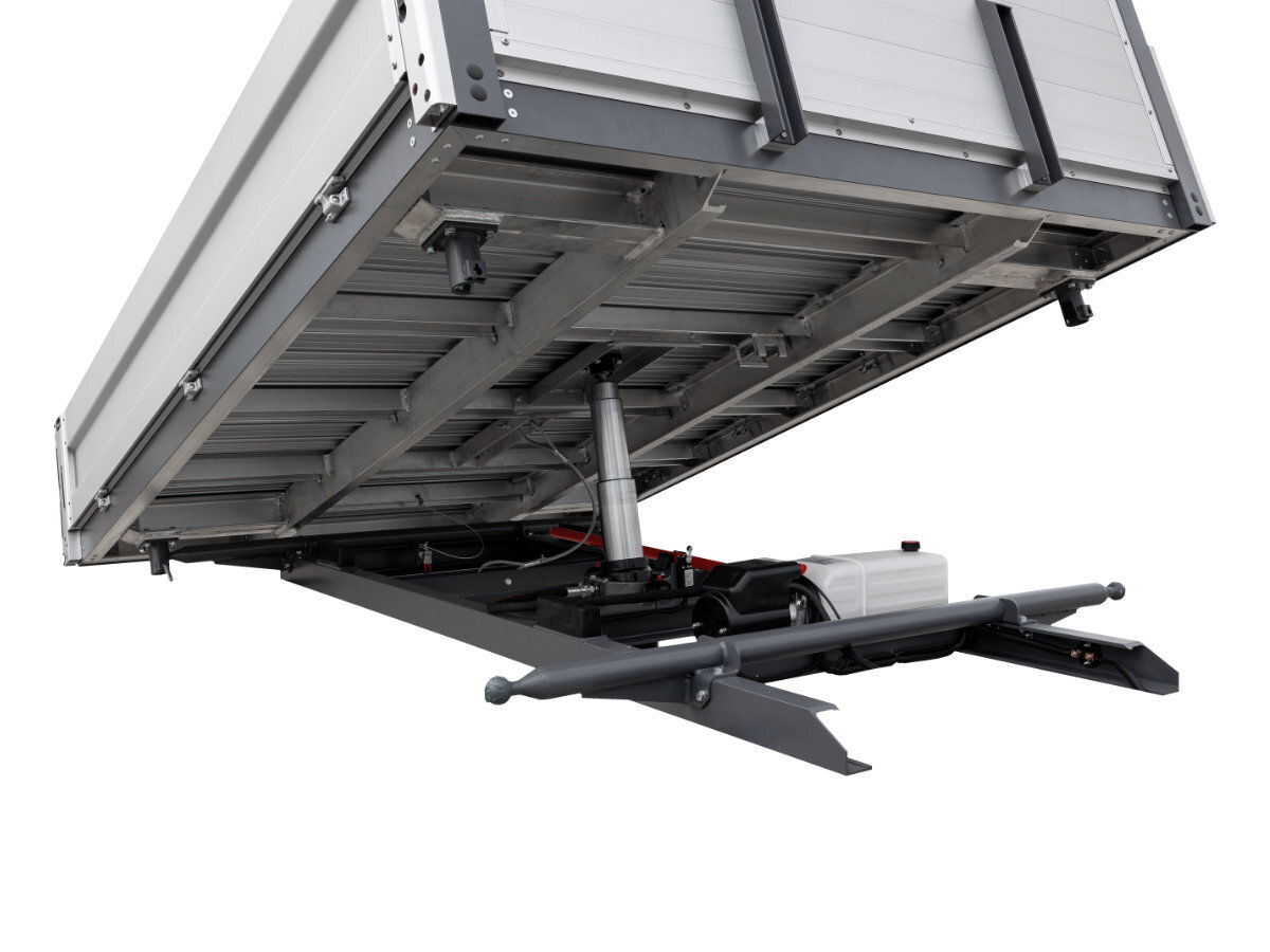aluminiowa wywrotka profilpol system podnoszona hydraulicznie podwozie
